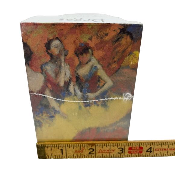 Degas Three Dancers Yellow Skirts Phila Museum of Art Paper Cube New - Picture 3 of 12